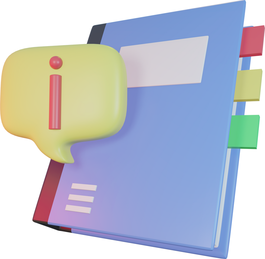 Guide Book 3D Illustration